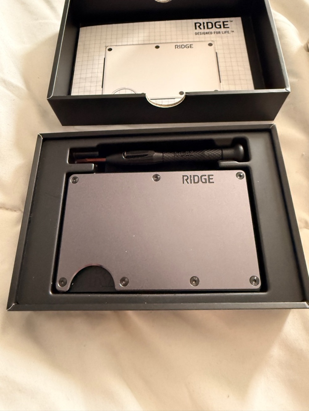 Ridge RFID Blocking Wallet, Gunmetal, NIB, NWT - Picture 2 of 6